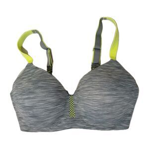 36DD MAIDENFORM Womens Gray Lined Wireless Wide Strap Back Closure Demi Bra